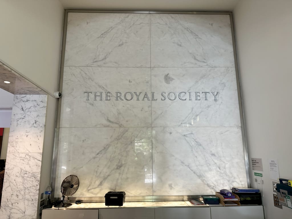Royal Society marble signage