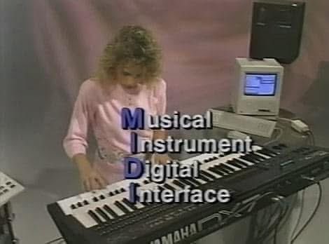 MIDI devices being demonstrated on TV